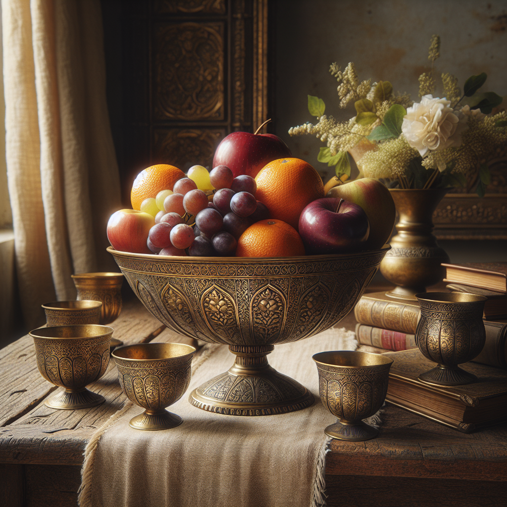 Creating Harmony in Your Home with Antique Brass Decorative Bowl and Cup Set