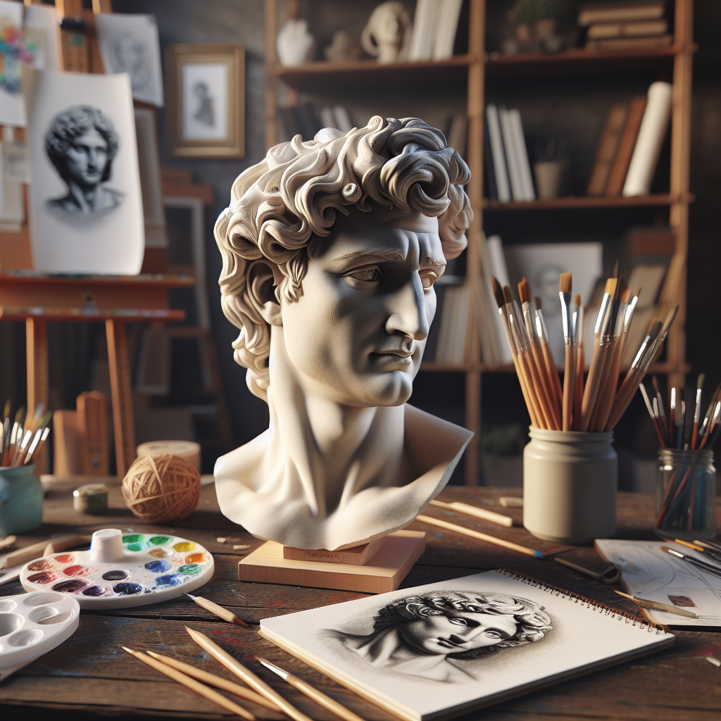 How the Michelangelo Buonarroti Gypsum Bust Sculpture Serves as a Study Model for Artists  