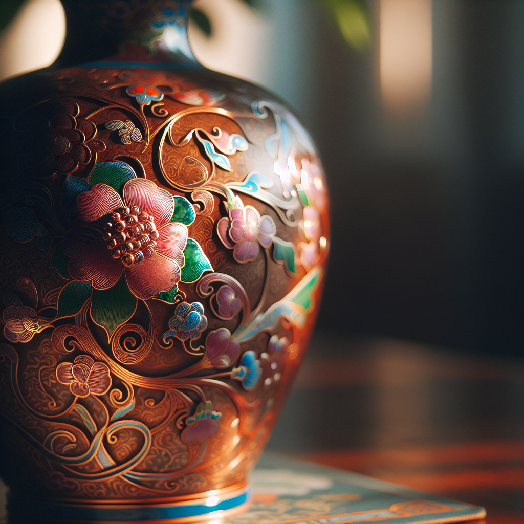 The Intricate Craftsmanship in Copper Cloisonn\u00e9 Vases  