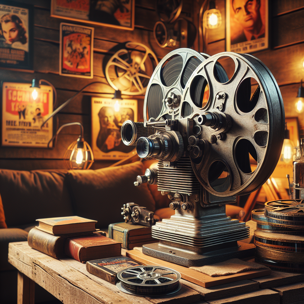 Exploring the Allure of Vintage Handmade Metal Movie Projector Decor for Film Enthusiasts  