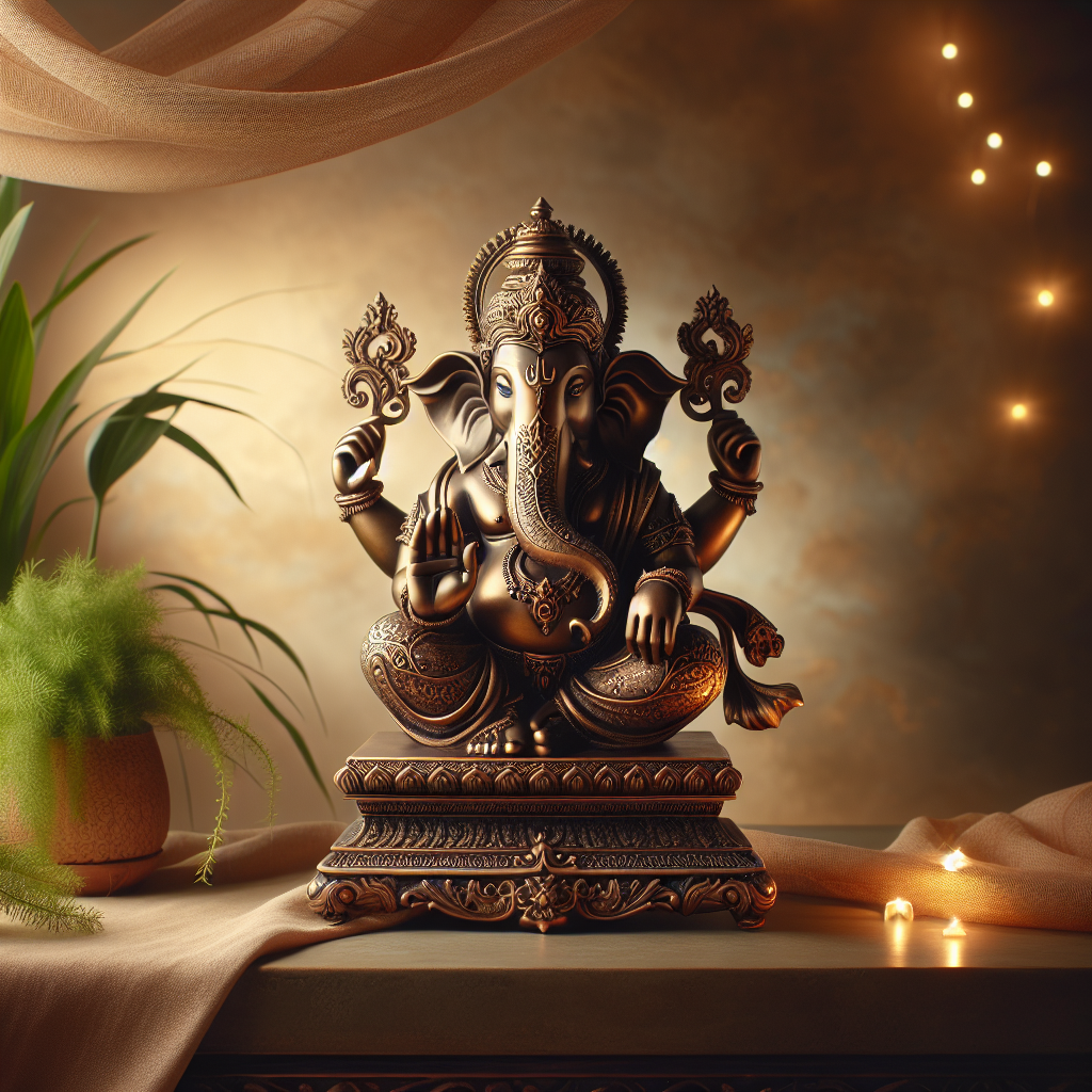 Artistic Craftsmanship: The Intricate Details of the Bronze Brass Lord Ganesha Statue