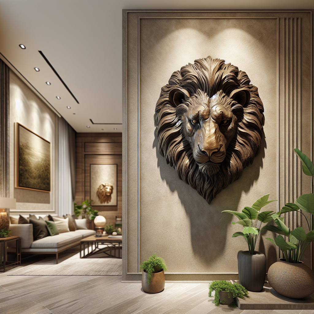 Elevate Your Aesthetic with a Sophisticated Flat Lion Statue for Wildlife Enthusiasts  