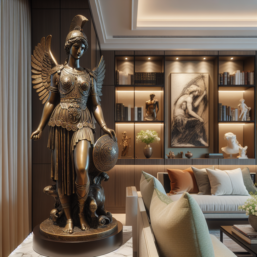 Exploring the Aesthetic Appeal of Ancient Greek Athena Bronze Sculpture for Home Decor  