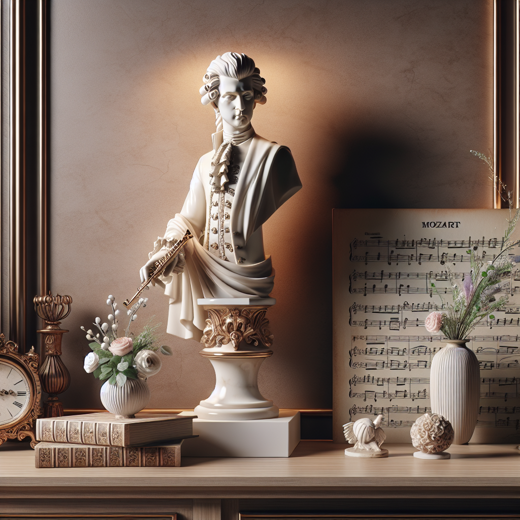 Creating an Inspiring Atmosphere: The Role of an Elegant Mozart Statue as a Focal Point for Home or Office  