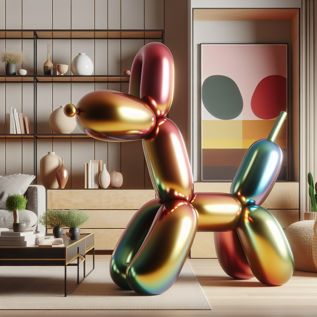 Transform Your Living Space with a Contemporary Abstract Ceramic Balloon Dog Sculpture  