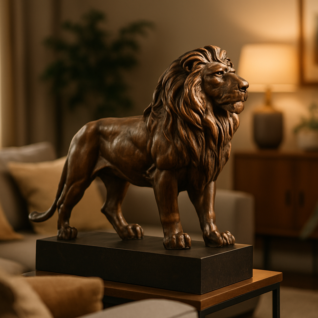 Creating a Striking Focal Point in Your Space with a Majestic Lion Sculpture