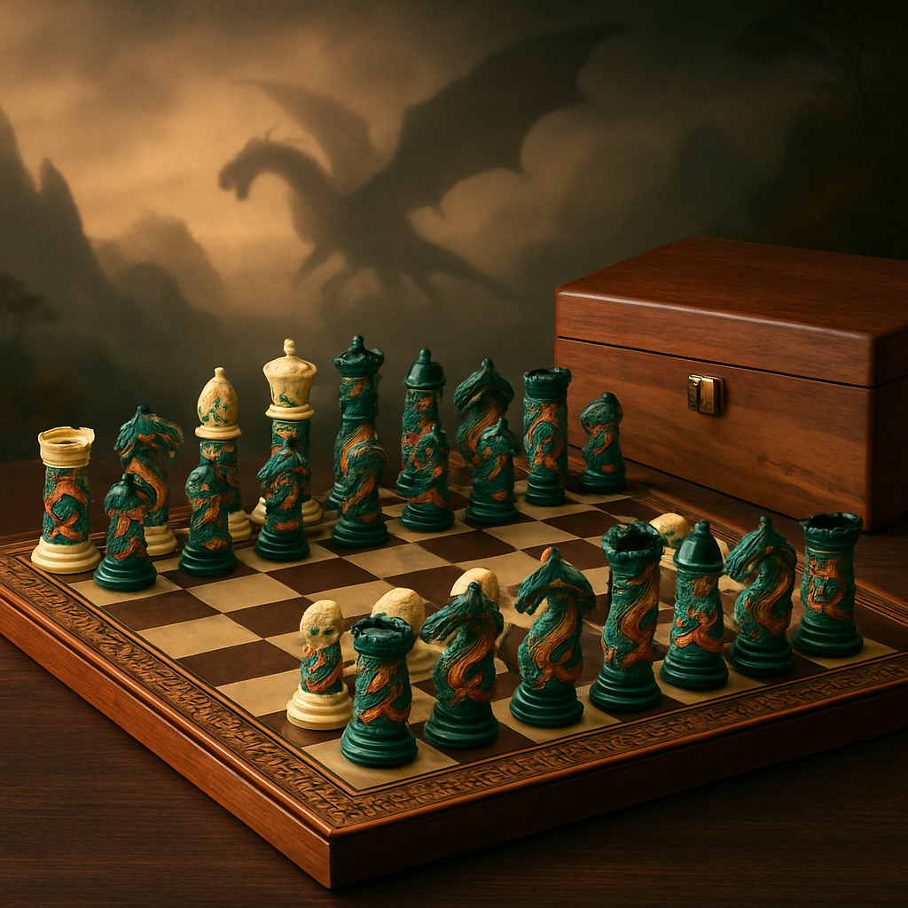 Explore the Unique Dragon Patterned Chess Set for Fantasy Lovers  