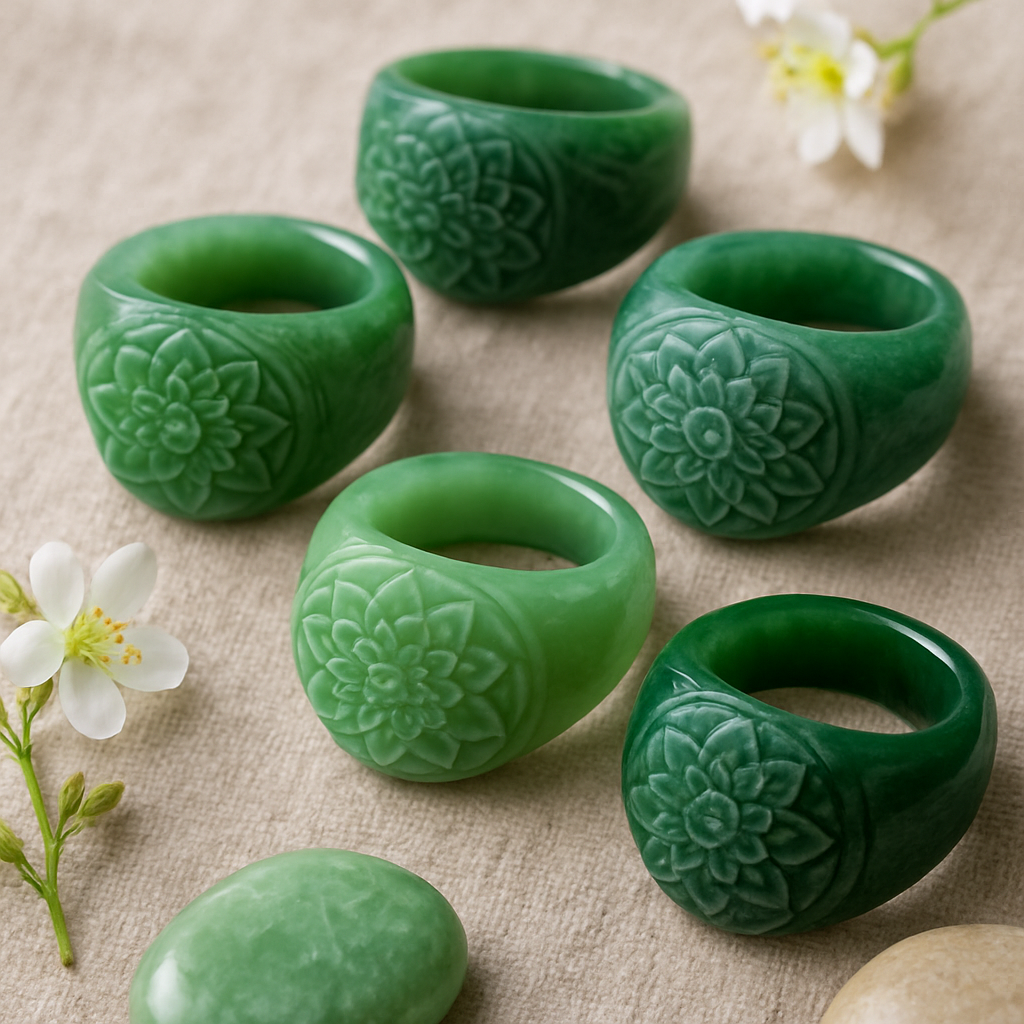 The Artistry Behind Handcrafted Natural Jadeite Rings Featuring Spiritual Mandala Designs The Artistry Behind Handcrafted Natural Jadeite Rings Featuring Spiritual Mandala Designs